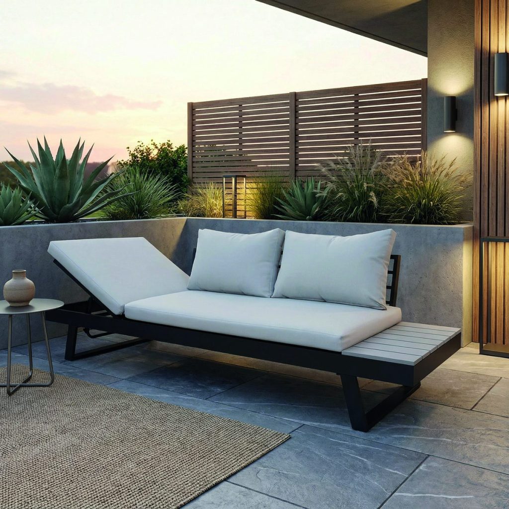 Sofá tumbona de aluminio Verona para jardín y terraza.